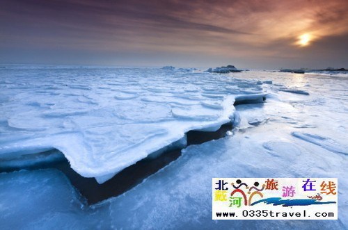 冰封渤海，極地景觀-自駕拍攝北戴河冰海
